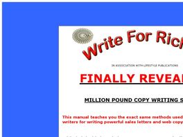 Go to: Million Pound Copy Writing Secrets.