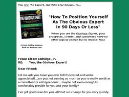Go to: Elsom Eldridge's Obvious Expert Ebook(r.