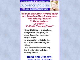 Go to: SuperNatural Solutions To Adult Acne & Aging.