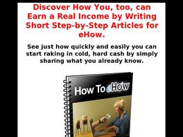 Go to: How to Write for eHow - The Ultimate Guide to Writing on eHow