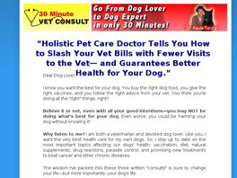 Go to: Holistic Vet Guarantees You A Healthier Dog And Help To Cut Vet Bills!