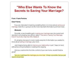 Go to: 7 Secrets to Saving Your Marriage