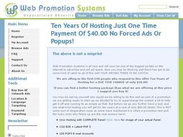 Go to: Ten Year Web Hosting Plan No Ads Or Popups.