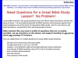 Go to: 52 Model Questions For Bible Teachers.