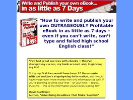 Go to: How To Write Your Own Ebook(r) In 7 Days! Version 3