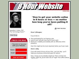 Go to: Create your Website in 8 hours - or less