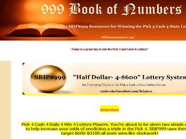 Go to: Half Dollar For $600: Pick 4 Cash 4 Lottery System