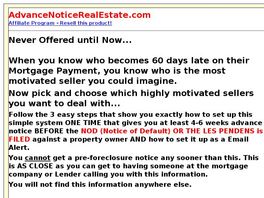 Go to: 4-6 Weeks Advance Notice Before Notice Of Default / Les Pendens Filed.
