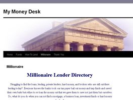Go to: Millionaire Lender Directory
