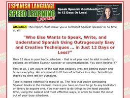 Go to: Speed Spanish - Learn Spanish In Just 12 Days