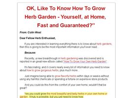 Go to: Grow Your Own Herb Garden