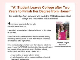 Go to: Earning A Degree With Accelerated Distance Learning!