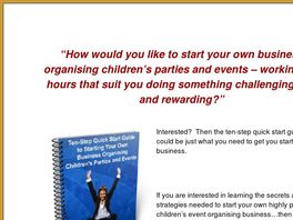 Go to: Ten-step Guide To Starting A Children's Event Organising Business