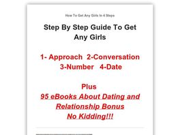 Go to: Get Girls In 4 Steps Plus 98 Dating And Relationship Ebooks