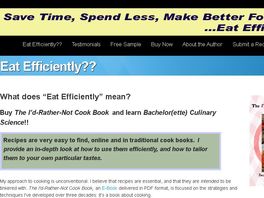 Go to: Eat Efficiently: The I'd-rather-not Cook Book