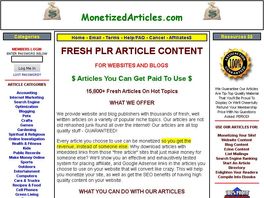 Go to: High Quality Niche Articles You Can Monetize.