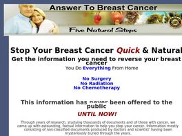 Go to: Answer To Breast Cancer - Five Natural Steps