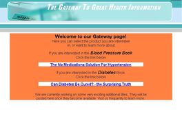 Go to: Diabetes? Hypertension? - Exciting No Drugs Solutions