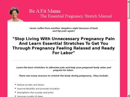 Go to: Essential Pregnancy Stretch Manual - 70% Commission.