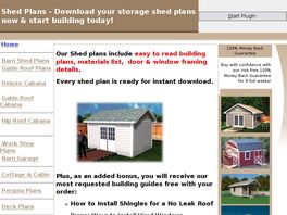 Go to: Instant Download Shed, Barn, Cabana Plans