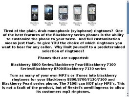 Go to: Blackberry MP3 Ringtones.