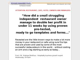 Go to: Restaurant Management Toolkit