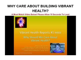 Go to: Why Should We Care About Vibrant Health?