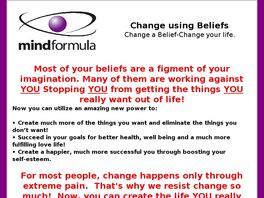 Go to: Mindformula Change Using Beliefs.