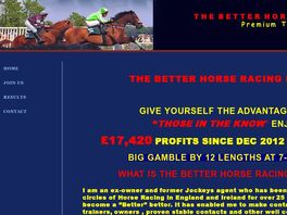 Go to: Better Horse Racing Service