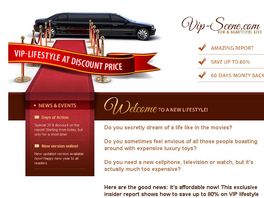 Go to: Vip Lifestyle at discount price! Be first to promote!