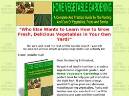 Go to: Home Vegetable Gardening Guide.
