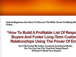 Go to: Basic Email Marketing For Beginners!