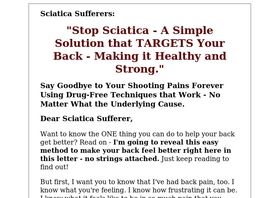 Go to: Stop Sciatica, No Drugs, No Surgery.