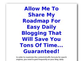 Go to: Blog Content Roadmap.