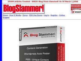 Go to: BlogSlammer! Wordpress Site Conent Generator And Auto Poster.