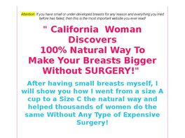 Go to: Natural Breast Enlargement - Boost Your Bust - 75% & $4.29 Epc's