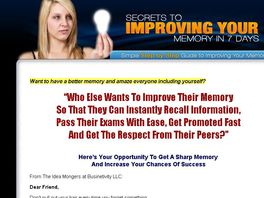 Go to: Secrets to Improving Your Memory in 7 Days