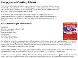 Go to: Campground Cooking E-book.