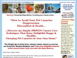 Go to: Canary Keeping For Beginners Package-51% Payout