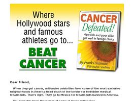 Go to: Cancer Defeated! How Rich And Poor Alike Get Well In Foreign Clinics