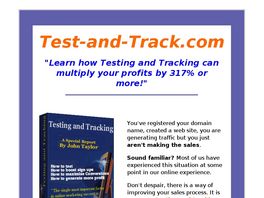 Go to: Test and Track