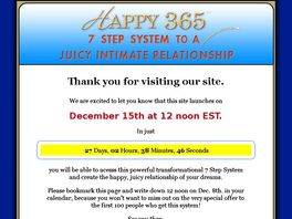 Go to: Happy 365 - 7 Step System To A Juicy Intimate Relationship