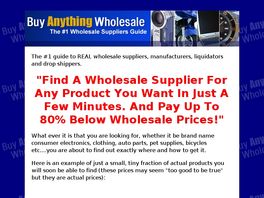 Go to: Wholesale Supplier Guide For EBay(R) Seller.