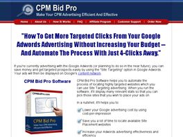 Go to: Cpm/ppc Advertising Software For Google Adwords Content Placement.