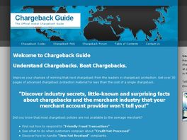 Go to: Chargeback Guide.