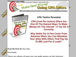 Go to: Cpa Tactics Revealed Video Series.