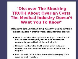 Go to: Ovariancystcures.com -- Powered By Webseeds.com - *proven Products