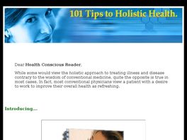 Go to: 101 Tips To Holistic Health.