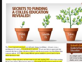 Go to: Complete Guide To College Funding. Get 50% On Sales/upsells!