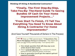 Go to: Contractor Secrets Revealed!